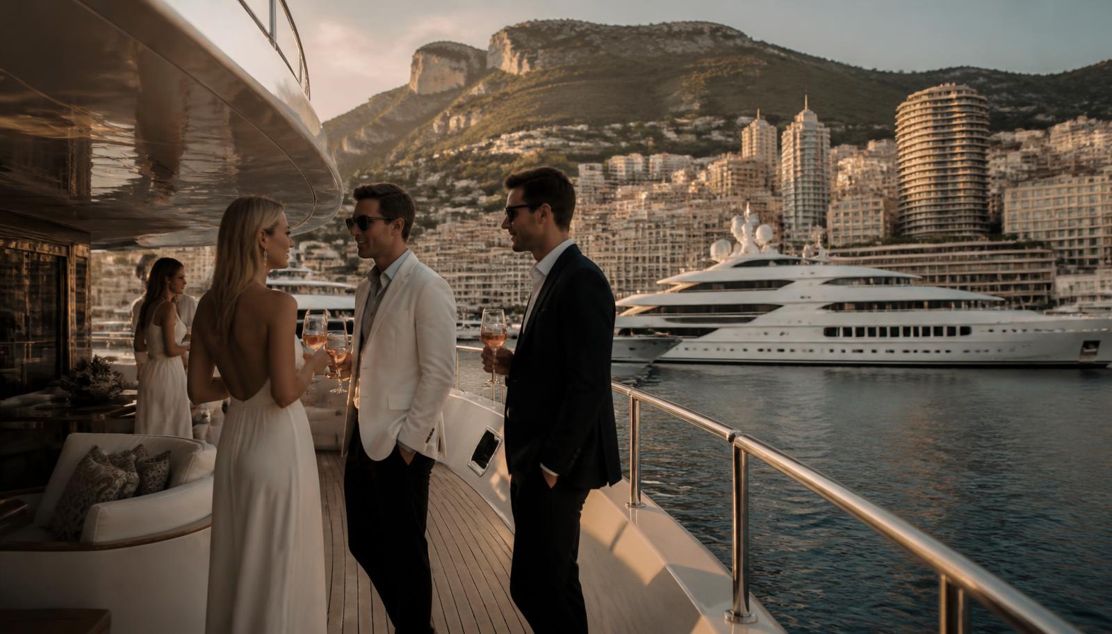 Monaco harbour during Monaco Yacht Show